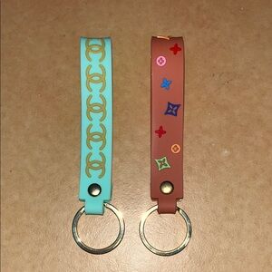 Green and Brown Fashion Keychains NWOT